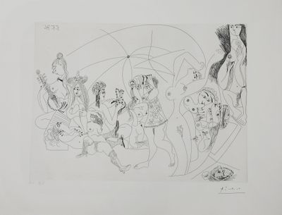 dessin représentant un groupe de personnes formant un cercle