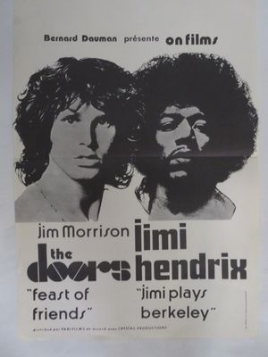 une vieille affiche du film « The Doors of Hendrix and Friends »