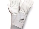 an image of a pair of white gloves on a white background