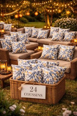 Lot de 24 coussins, 45 cm par 45 cm - Poids env.