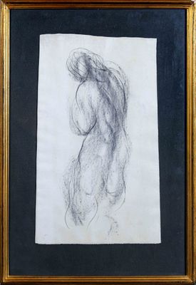 une image représentant un dessin d'une silhouette féminine dans un cadre doré