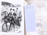 un dessin représentant un homme à cheval, à côté d'un dessin représentant une femme à cheval