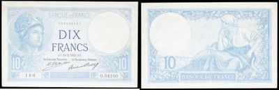 two different bank notes with a picture of a woman and a man
