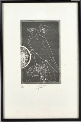 une image représentant un dessin en noir et blanc de deux oiseaux perchés sur une branche