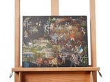 a picture of an easel with a painting on it