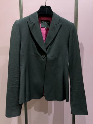 Veste TARA JARMON T.36 laine froide noire doublure fuchsia, …