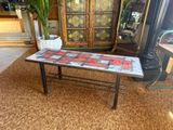 a table that has a glass top on it