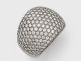 a diamond and white gold ring, by van cleef