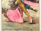 poster advertising a bullfight in plaza de toros de ibza