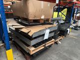 a large pile of boxes on a pallet in a warehouse