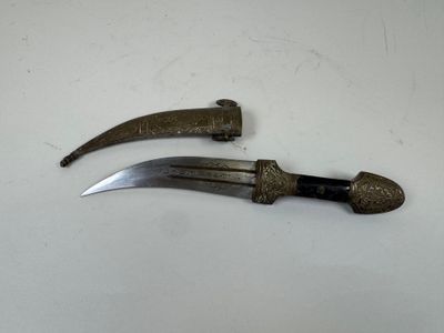 pair of antique bronze - plated knifes from the early 20th century
