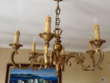 a picture of a chandelier in a living room
