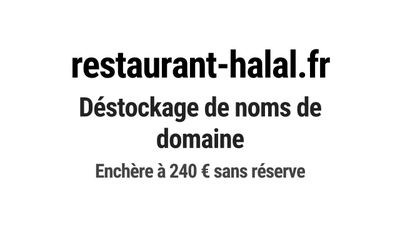 Nom de domaine restaurant-halal.