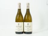 deux bouteilles de vin blanc posées l'une à côté de l'autre sur une surface blanche