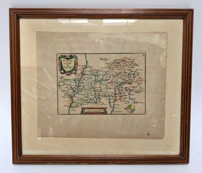 une vieille carte des États-Unis dans un cadre en bois