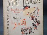 an old book with an image of soldiers on it