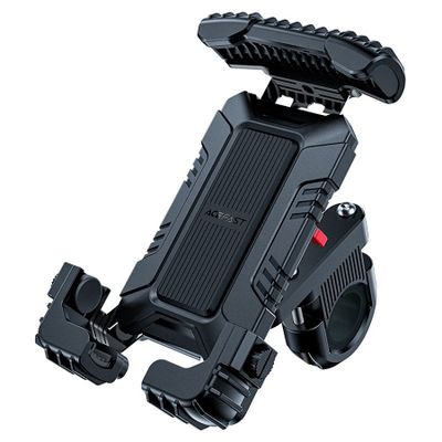 a close up of a cell phone holder on a white background