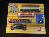 a picture of a toy train set on a table