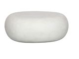 the large white bowl is sitting on a white surface