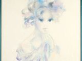 une image d'un tableau représentant une femme en robe bleue