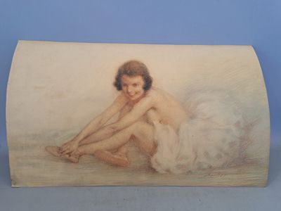 Lucien BOULIER (1882-1963) Portrait de danseuse