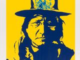 an image of a painting of a man wearing a hat
