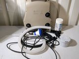 a picture of a hair dryer and a lot of wires