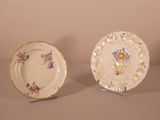 two plates that are sitting next to each other