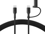 a close up of a usb cable connected to a charger