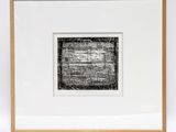 a black and white photo of a picture of a wooden frame