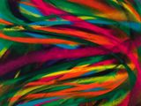 a close up of a multicolored painting of a ball of yarn