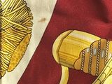 an image of a close up of a flag with an eagle on it