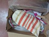 a box with a bag inside of it on the floor
