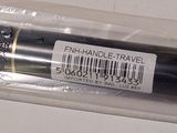 a black pen with a barcode on it sitting on a table