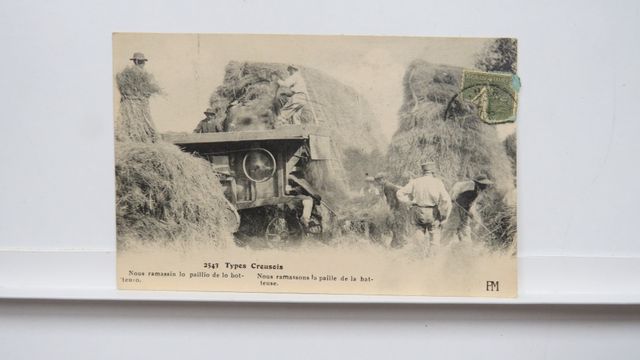 Types Creusois Scène de Battage (PM 2543). Carte rare. TBE.