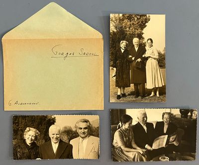 Gregori Alexandrow. Lot de 3 photos et enveloppe.