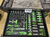 many tools in a tool box on the table