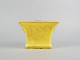 chinese yellow glazed vase with handles, 20th century