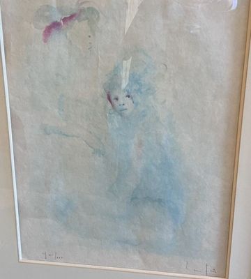 a picture of a painting on the wall of a room