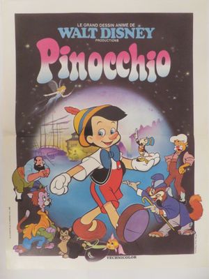 Pinocchio de Walt – Affiche de cinéma 27 x 40 – Style A