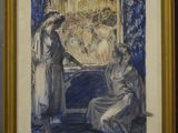 une image représentant un tableau où l'on voit deux femmes devant une fenêtre