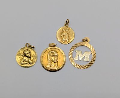 a collection of gold medals including a medal, a medal, and a medal