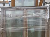 a large glass case sitting on top of a pallet