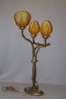 Lampe TIP GALLE-MAJORELLE (d'après) grande lampe à 3 tulipes… (photo 4)