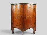 an image of a wooden cabinet with a marble top