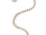 silver chain with a clasp on a white background