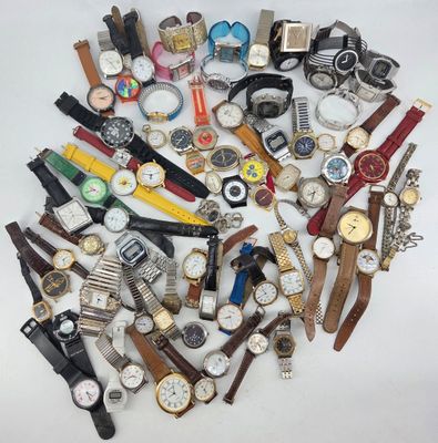 many different types of watches arranged in a circle