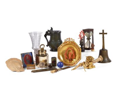 a lot of items that are sitting on a white surface