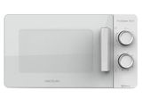 un micro-ondes blanc qui se trouve sur une surface blanche