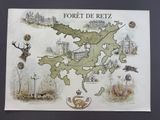 une photo d'une carte postale sur laquelle figure une carte